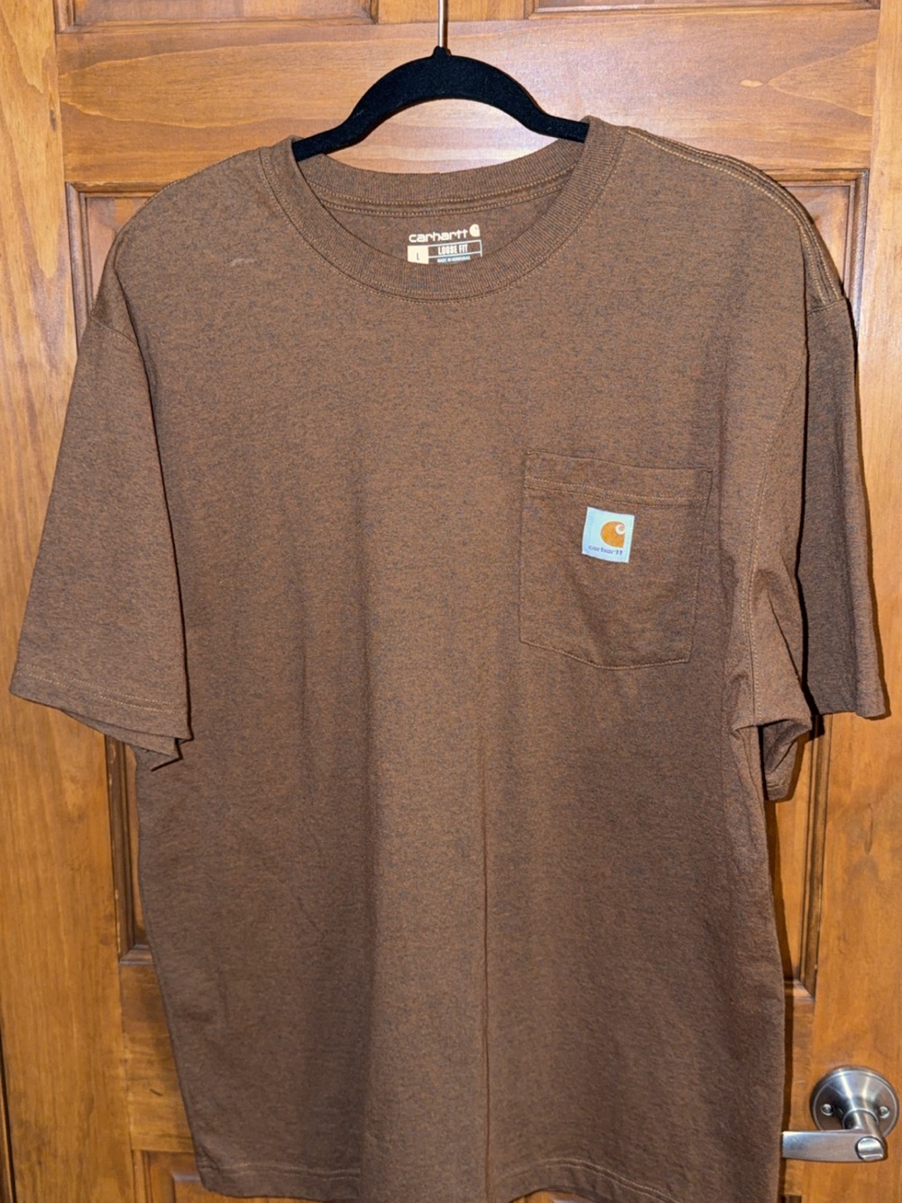 Carhartt Men’s Short-Sleeve Pocket T-Shirt — Brown Size L